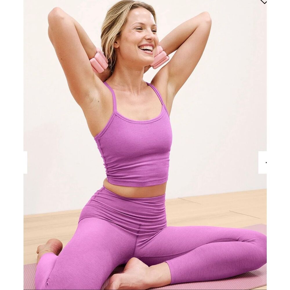 Beyond Yoga Spacedye Slim Racerback Cropped Tank and Leggings Set Women’s Size M